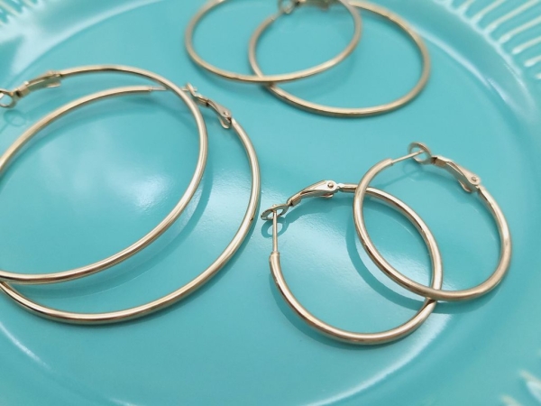 Creolen Ohrringe rosegoldfarben Edelstahl